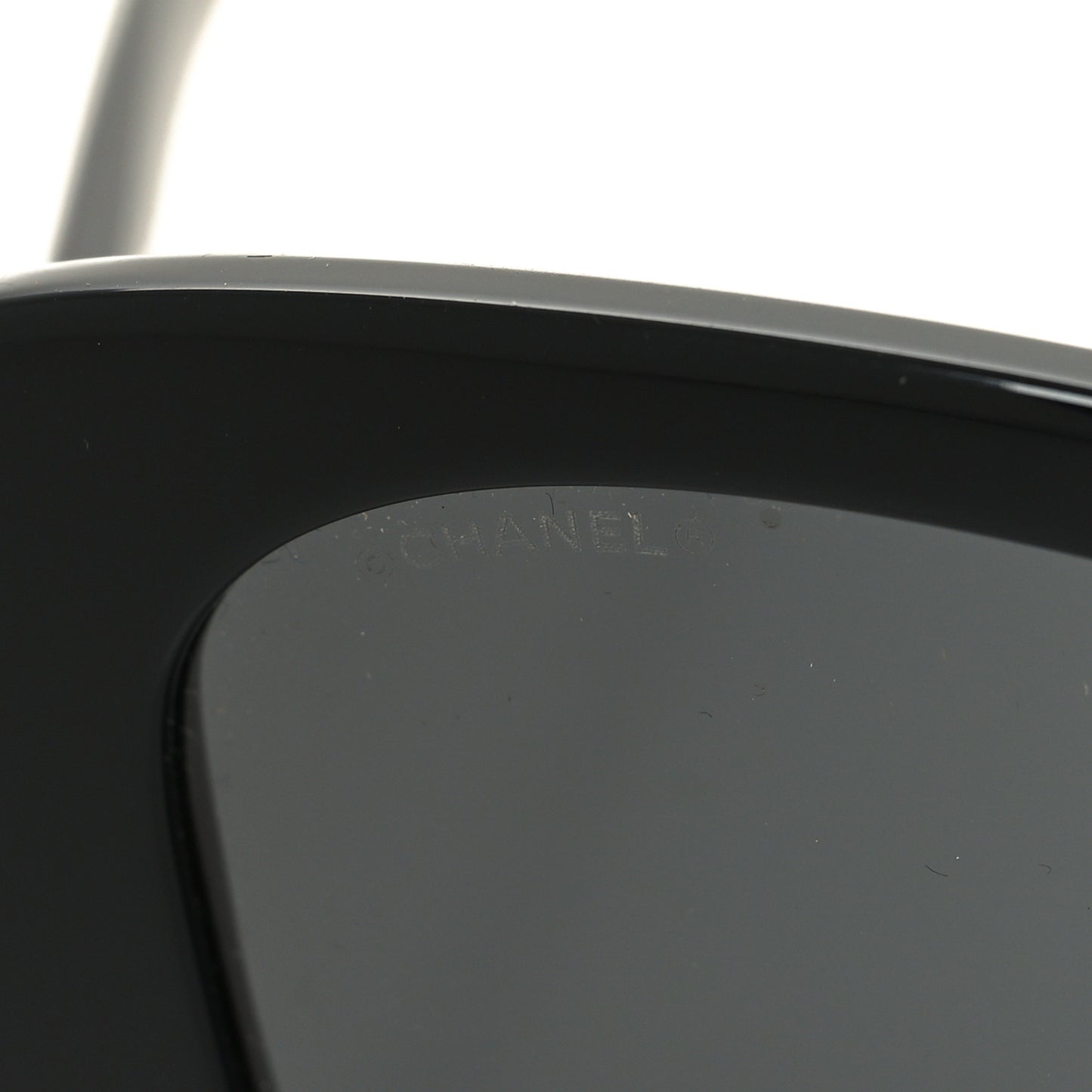 Acetate Strass Square Sunglasses 5422-B Black White