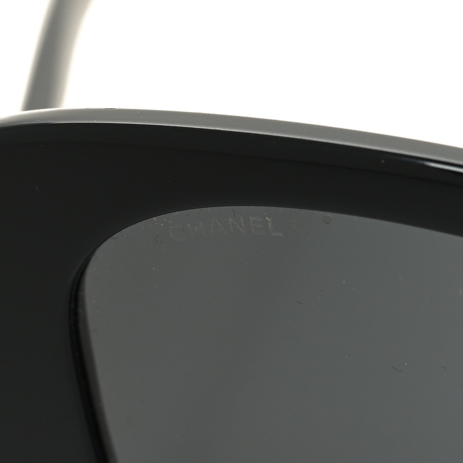 Chanel Acetate Strass Square Sunglasses 5422-B Black White 7 of 8