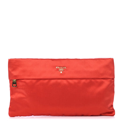 Prada Satin Evening Clutch Fuoco 1 of 13