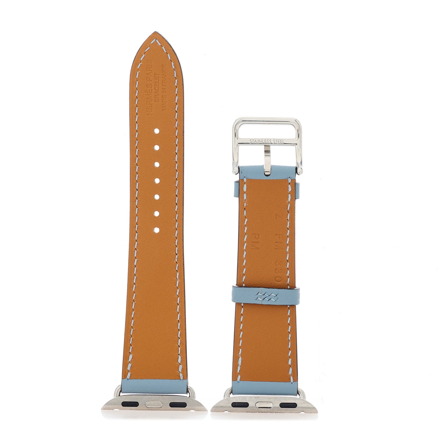 Hermes Swift 45mm Apple Watch Single Tour Band Bleu Lin 3 of 6