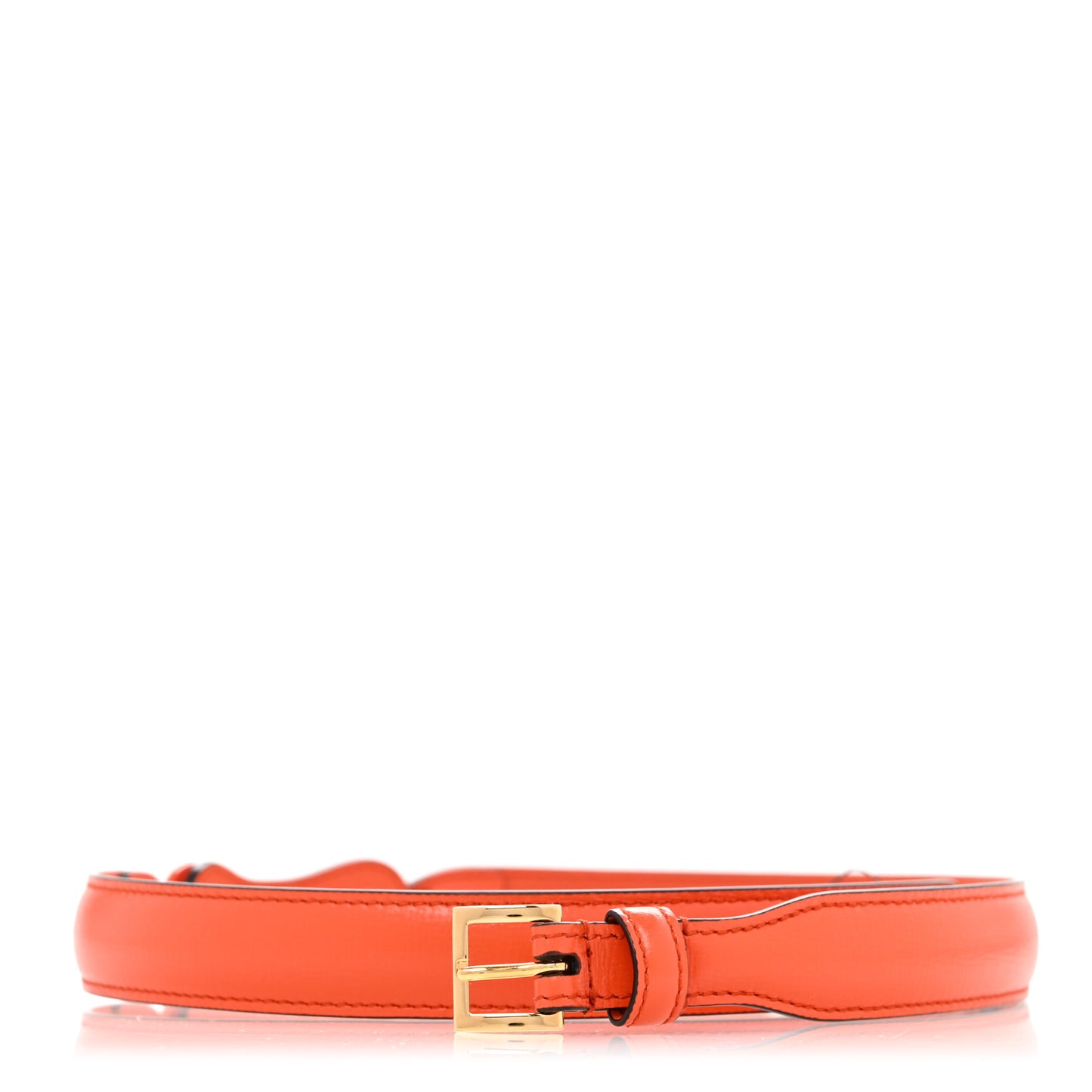 Efesto Leather Womens Horsebit 15/23mm Belt 80 32 Orange