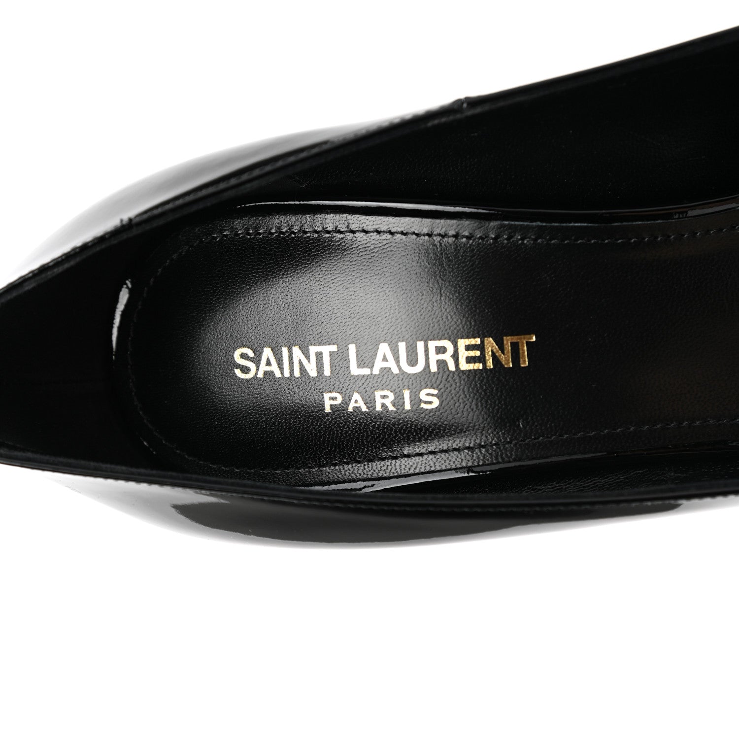 Saint Laurent Patent Opyum 110 Pumps 39 Black Gold 15 of 17