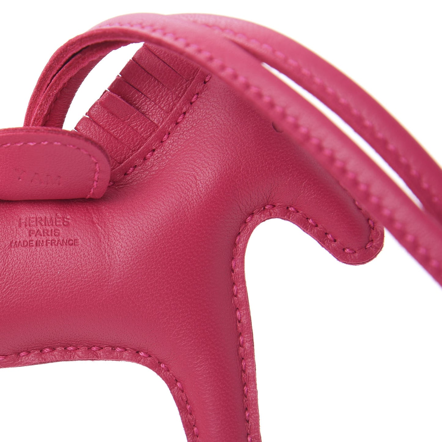 Milo Lambskin Grigri Rodeo Horse Bag Charm PM Rose Mexico