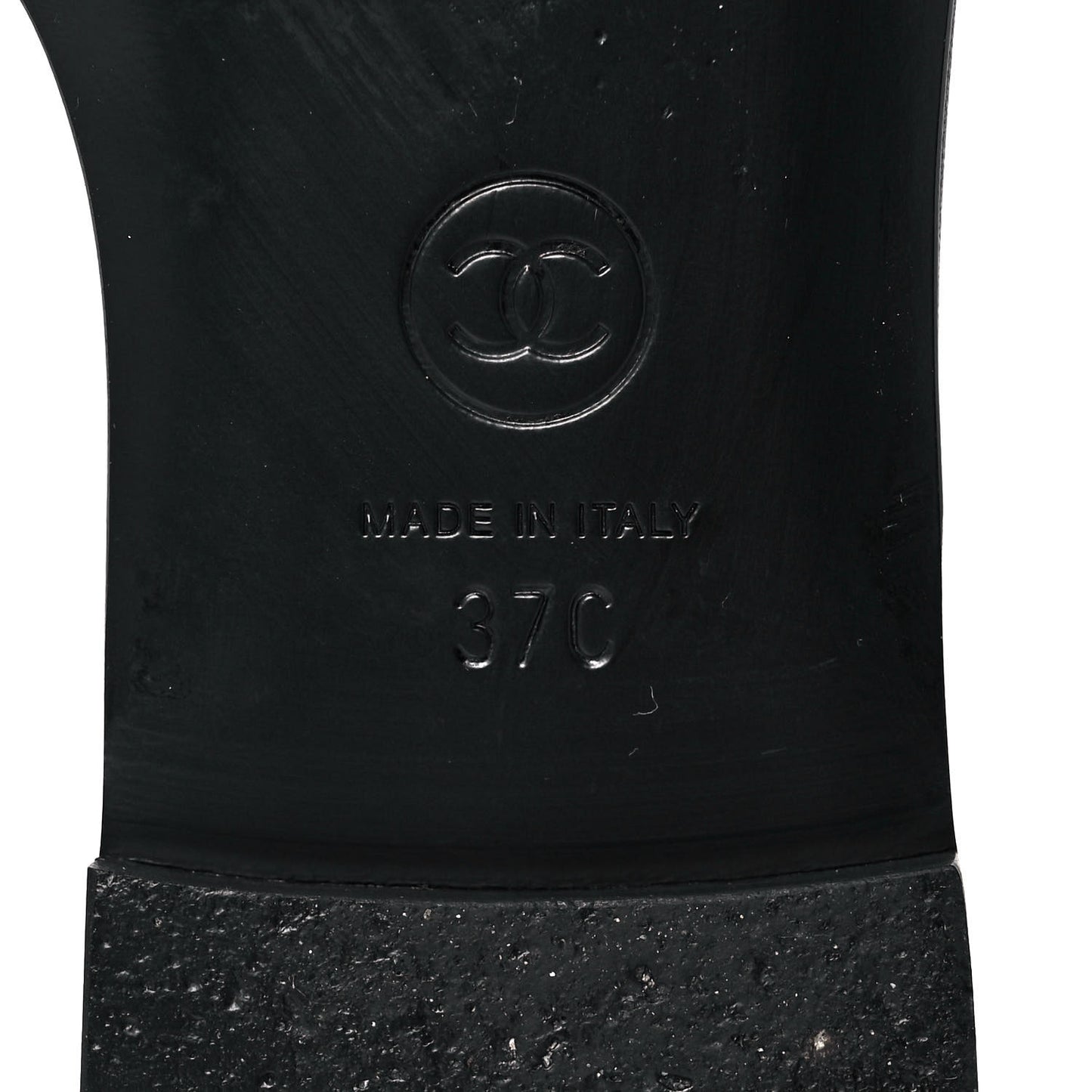 Lambskin Pearl CC Sandals 37 Black