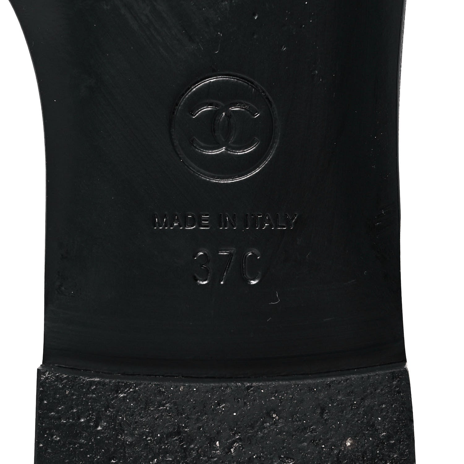 Chanel Lambskin Pearl CC Sandals 37 Black 6 of 9