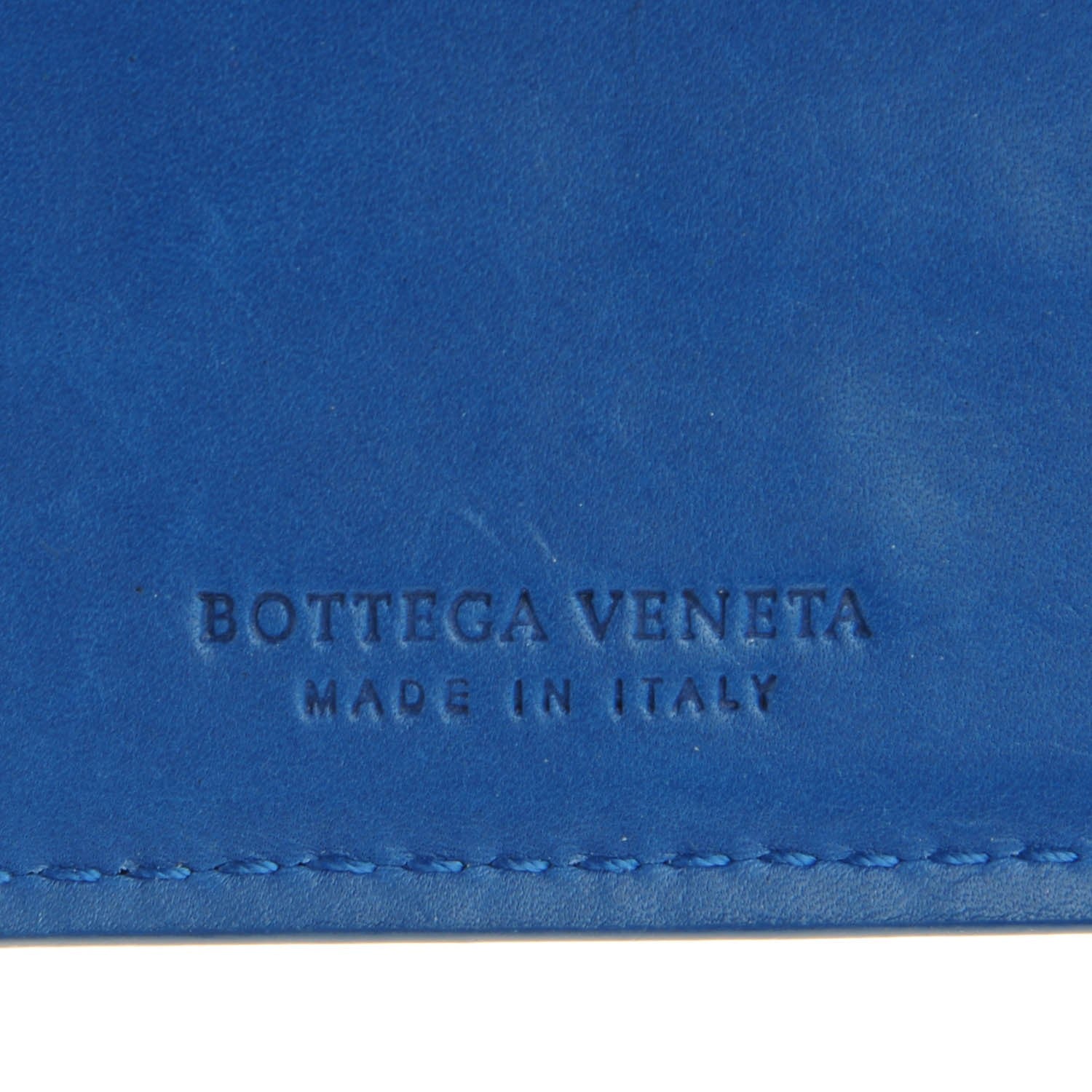 Bottega Veneta Nappa Intrecciato Bi-Fold Wallet Blue 6 of 7