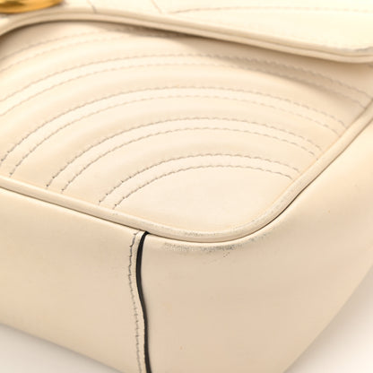 Gucci Calfskin Matelasse Small GG Marmont Shoulder Bag White 15 of 21