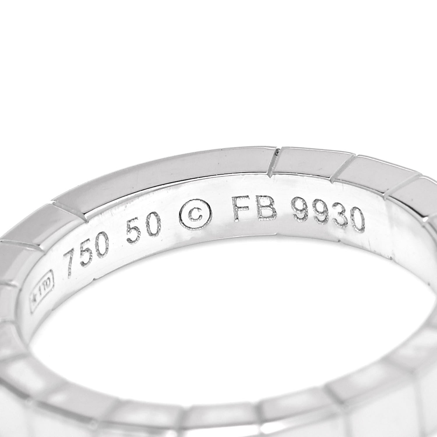 Cartier 18K White Gold Lanieres Ring 50 5.25 4 of 4