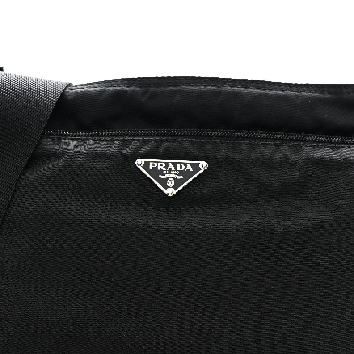Prada Tessuto Nylon Flat Messenger Bag Black 8 of 10