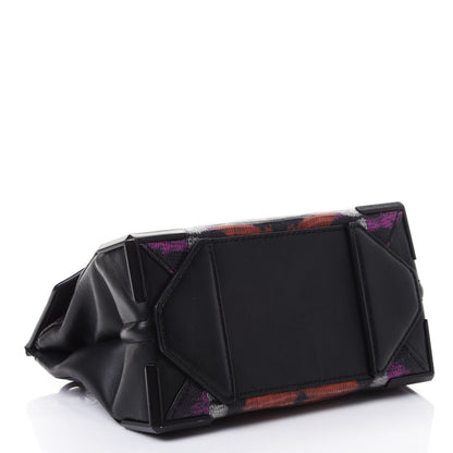Alexander Wang Calfskin Lizard Embossed Tie Dye Prisma Skeletal Crossbody Matte Black Pink 3 of 5