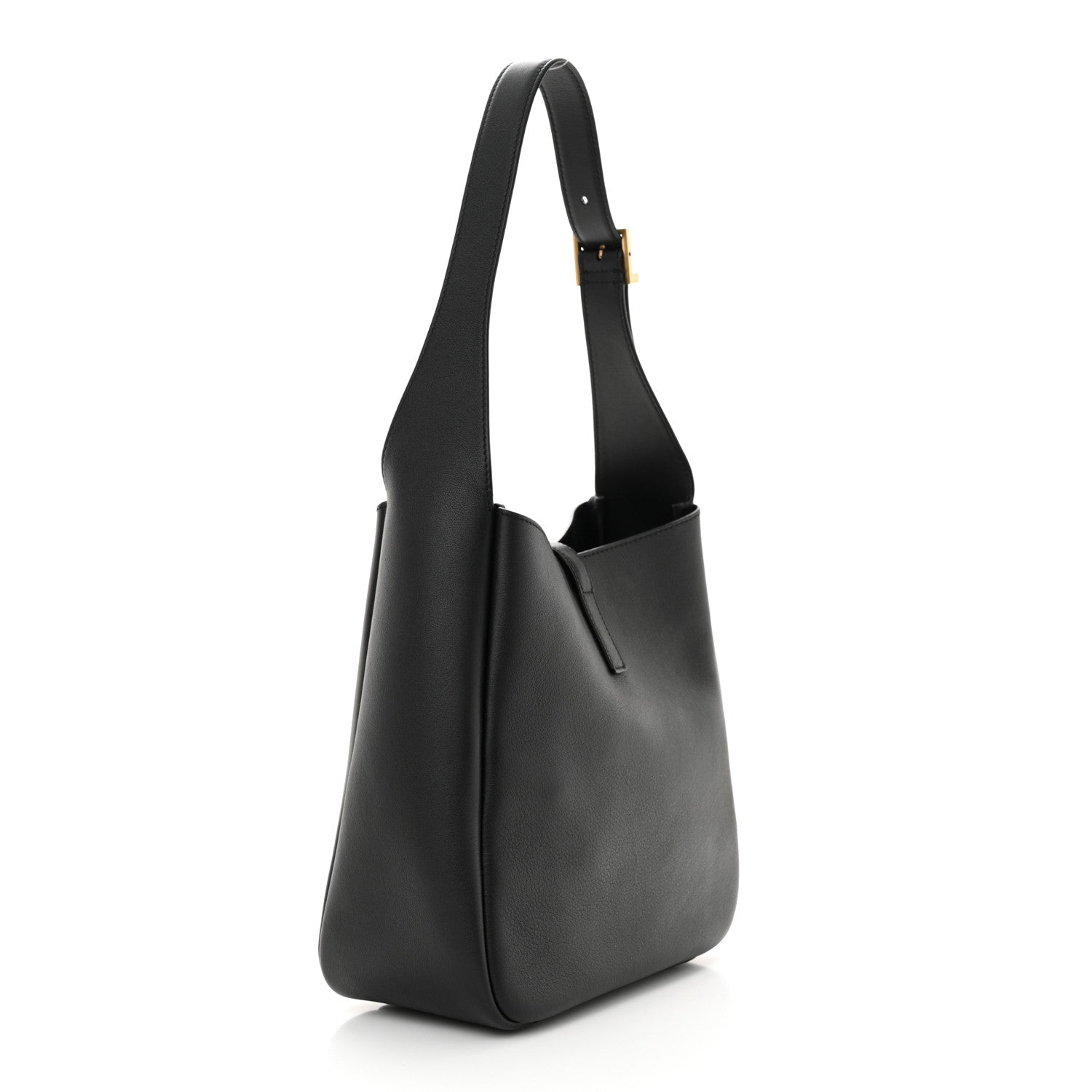 Saint Laurent Smooth Calfskin Small Le 5 A 7 Soft Hobo Black 3 of 10