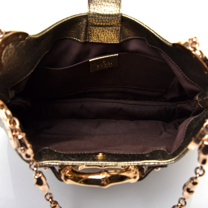 Gucci Bamboo Chain Tom Ford Shoulder Bag Metallic 5 of 9