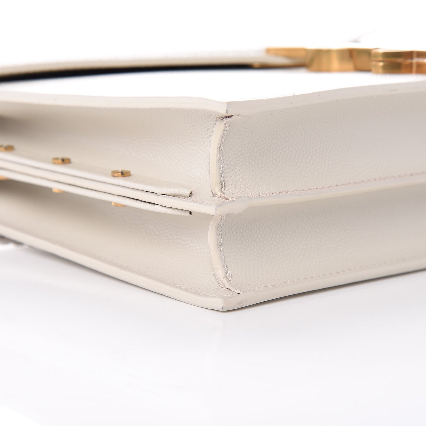 Smooth Calfskin Monogram Cassandra Clasp Bag Porcellana