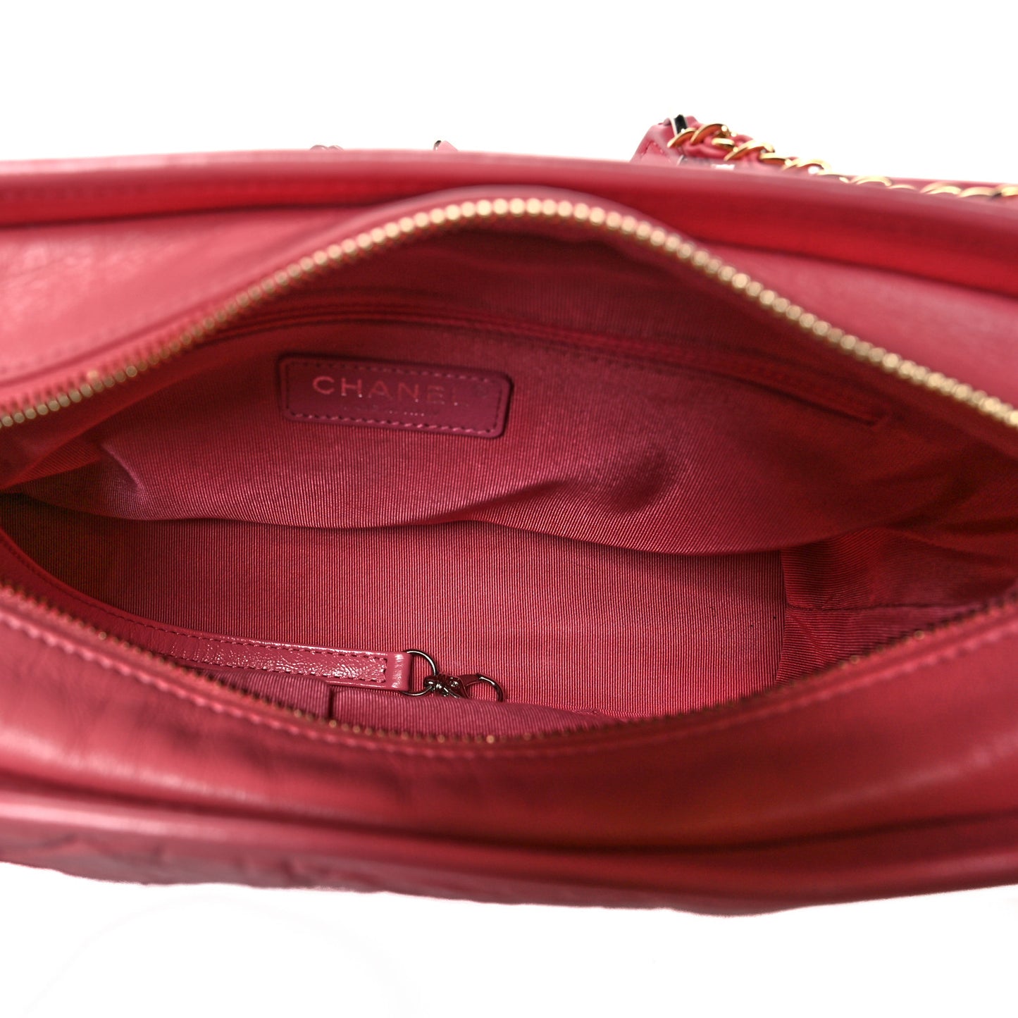 Aged Smooth Calfskin Quilted Medium Gabrielle Logo Hobo Pink
