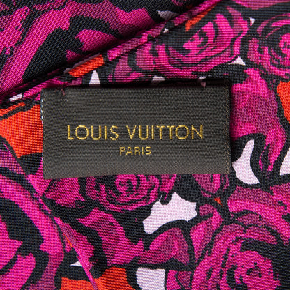 Louis Vuitton Silk Rock'n'Roses Bandeau Berry 4 of 5