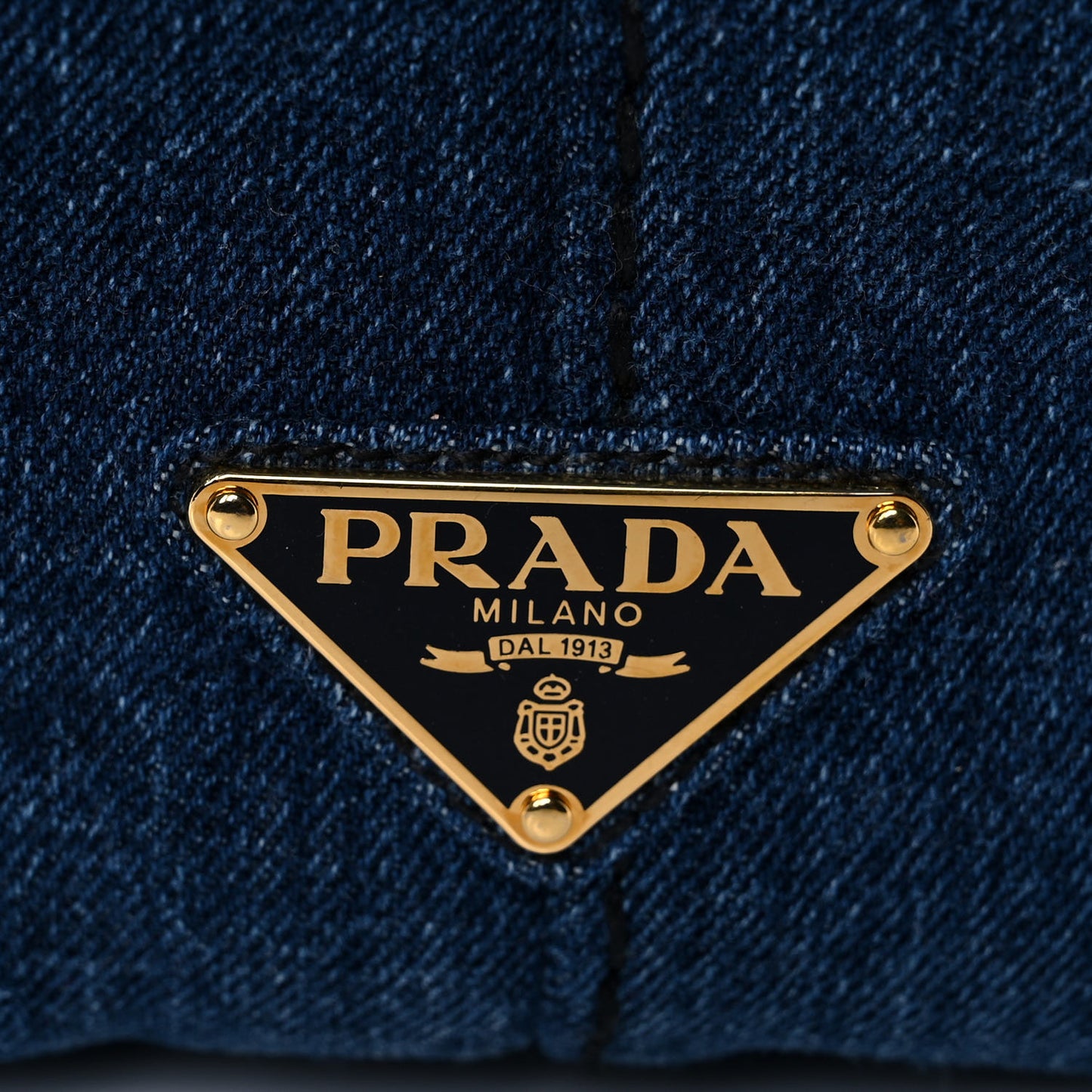 Denim Logo Tote Bleu