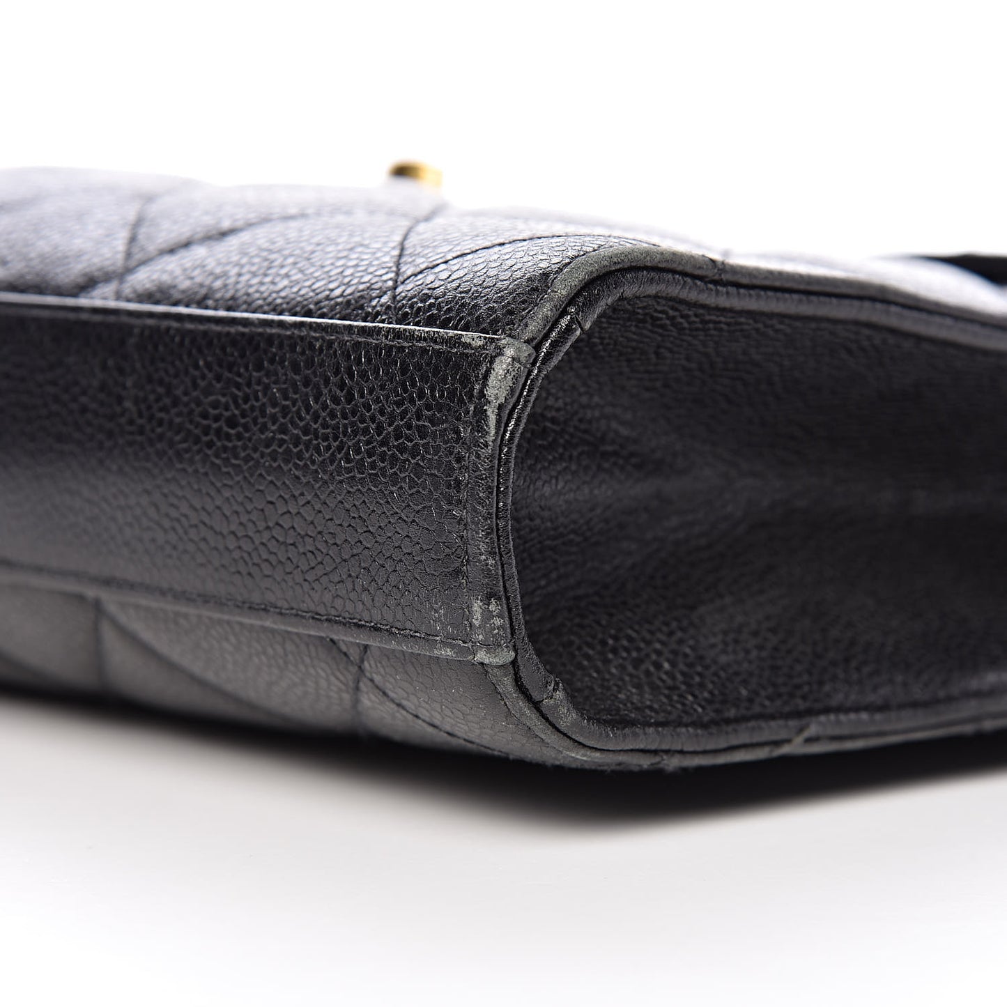 Caviar Quilted Briefcase Laptop Bag Black