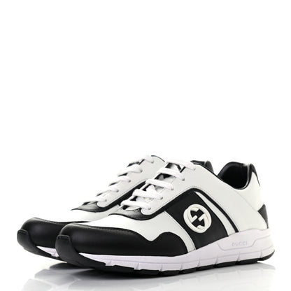 Gucci Calfskin Womens Interlocking G Sneakers 35.5 Black White 6 of 18