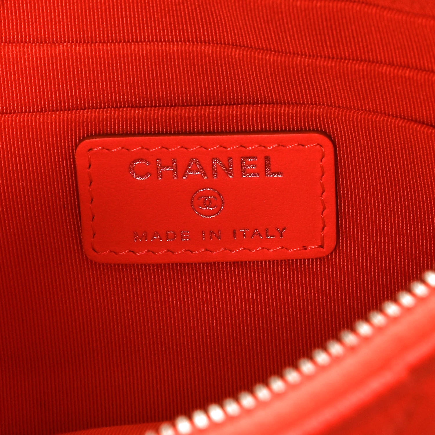 Chanel Goatskin Quilted Medium Reissue Cosmetic Case Orange 6 of 10