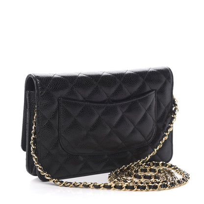Chanel Caviar Quilted Wallet On Chain WOC Black 3 of 12