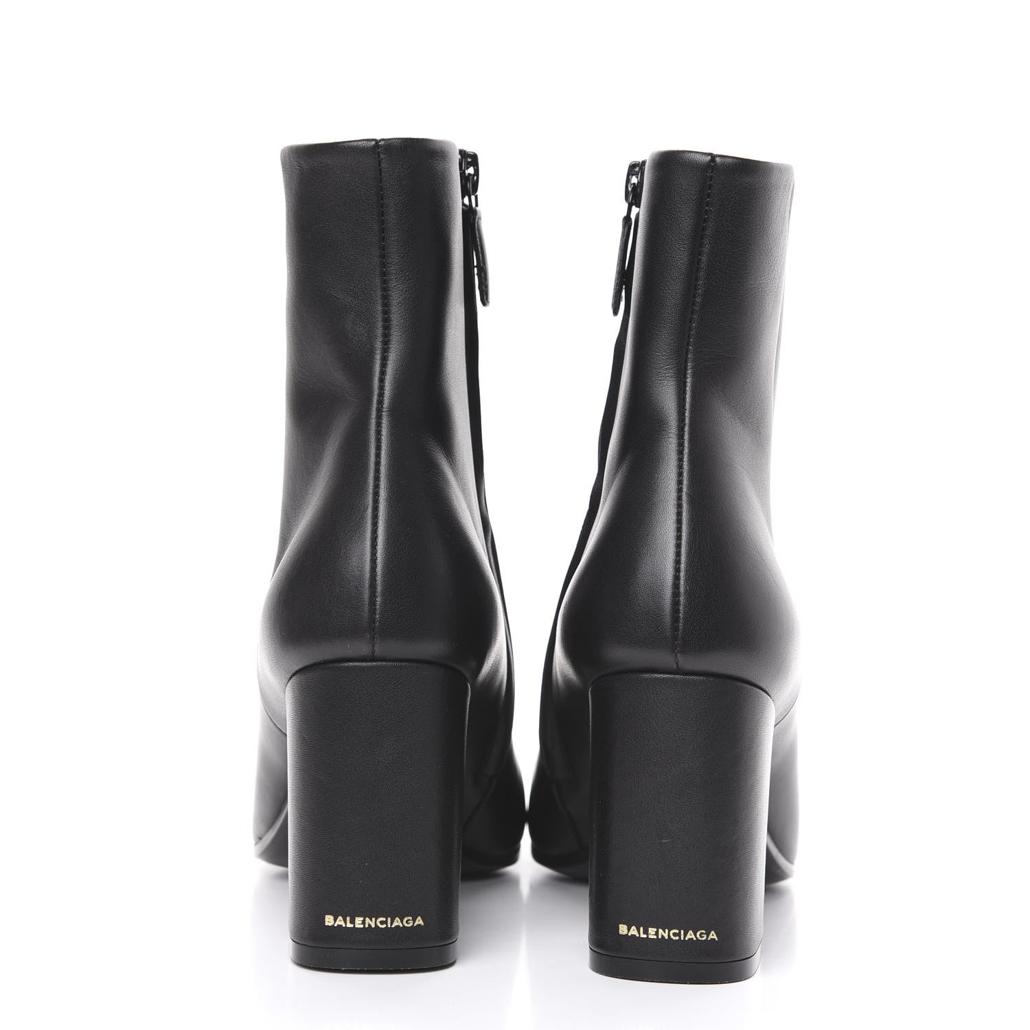 Balenciaga Shiny Sheepskin 20mm Oval Booties 38 Black 5 of 10