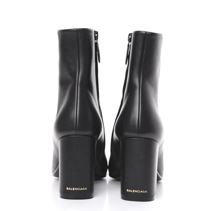 Balenciaga Shiny Sheepskin 20mm Oval Booties 38 Black 5 of 10