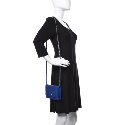 Chanel Caviar Wallet on Chain WOC Blue 2 of 12