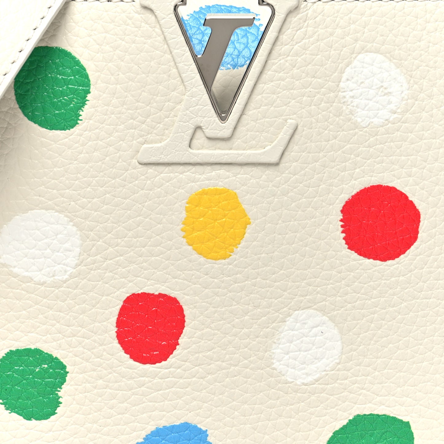 LV X YK Taurillon Capucines BB White
