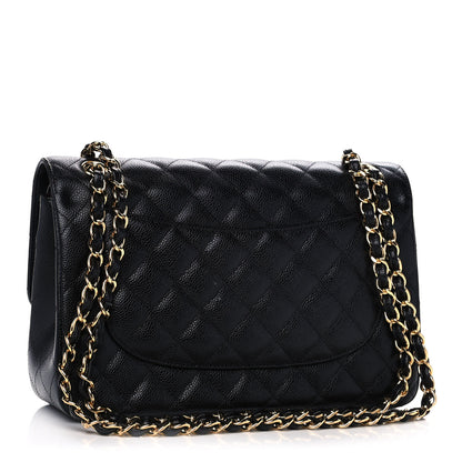 Chanel Caviar Quilted Jumbo Double Flap Black 3 of 14