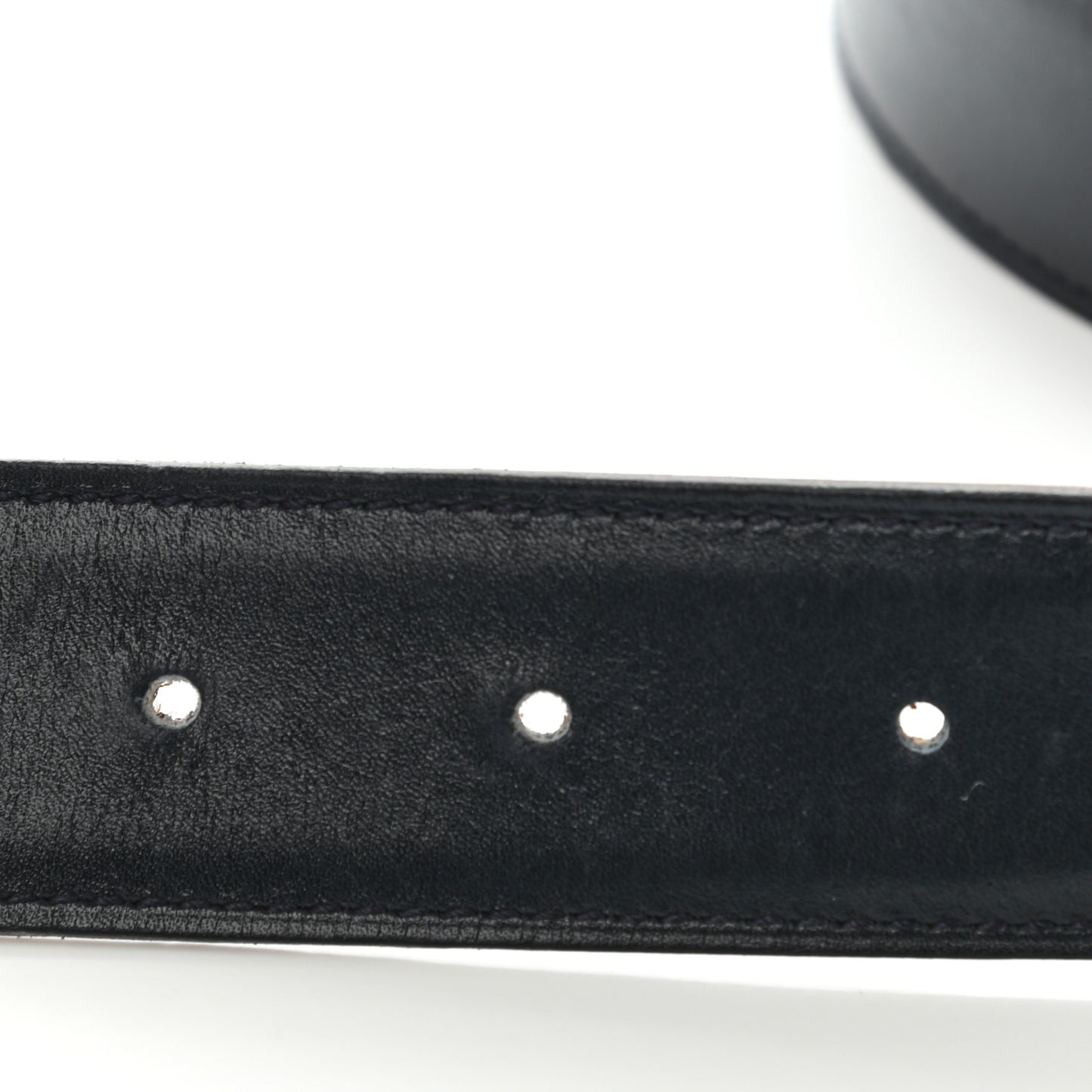 Box Courchevel 32mm Belt Strap 75 Black Gold