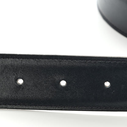 Hermes Box Courchevel 32mm Belt Strap 75 Black Gold 4 of 8