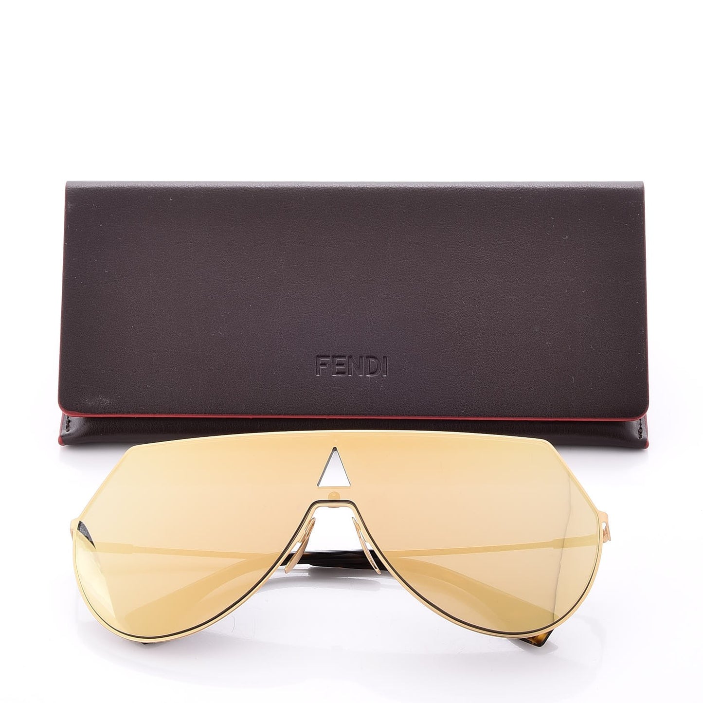 Metal Mirrored Eyeline Sunglasses FF 0193/S Matte Gold