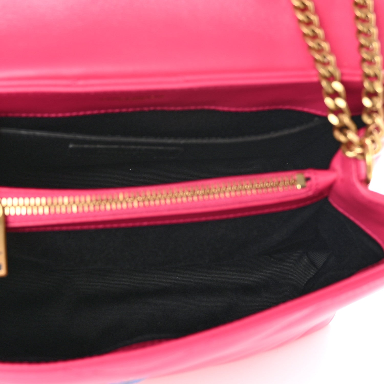 Saint Laurent Calfskin Y Quilted Monogram Small Loulou Chain Satchel Fresh Fuchsia 4 of 8