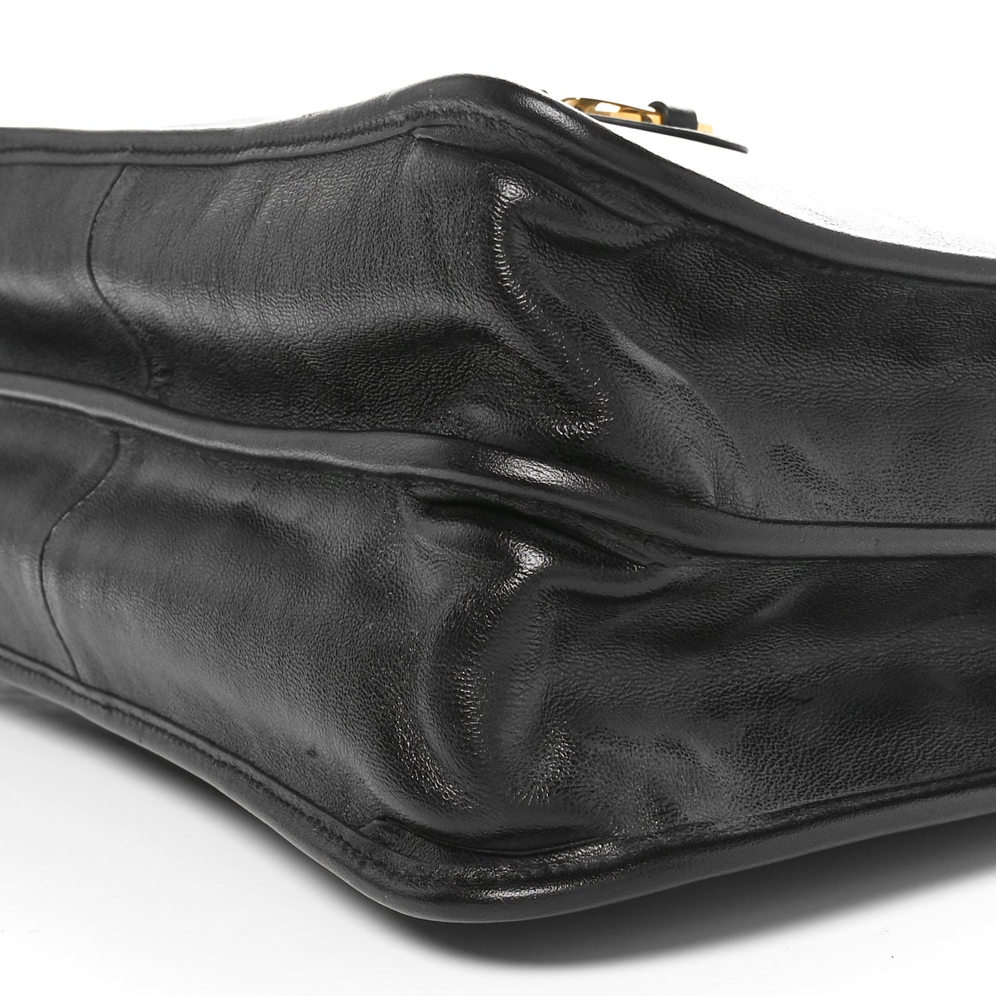 New Sakai Calfskin Lux Medium Horsebit 1955 Tote Bag Black