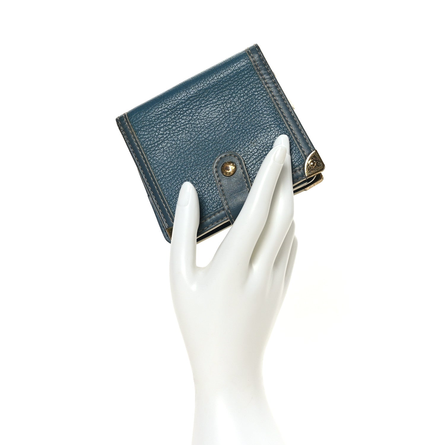 Louis Vuitton Suhali Compact Zipped Wallet Blue 2 of 9