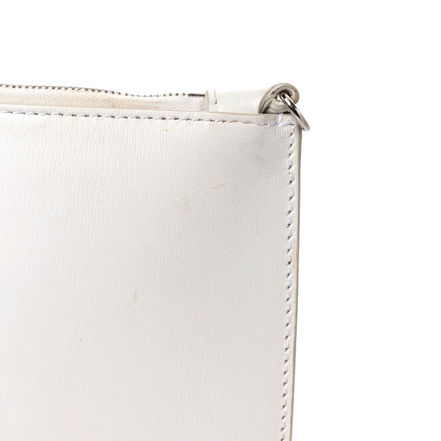 Calfskin Grommet Rose-Marie 28 Bag White
