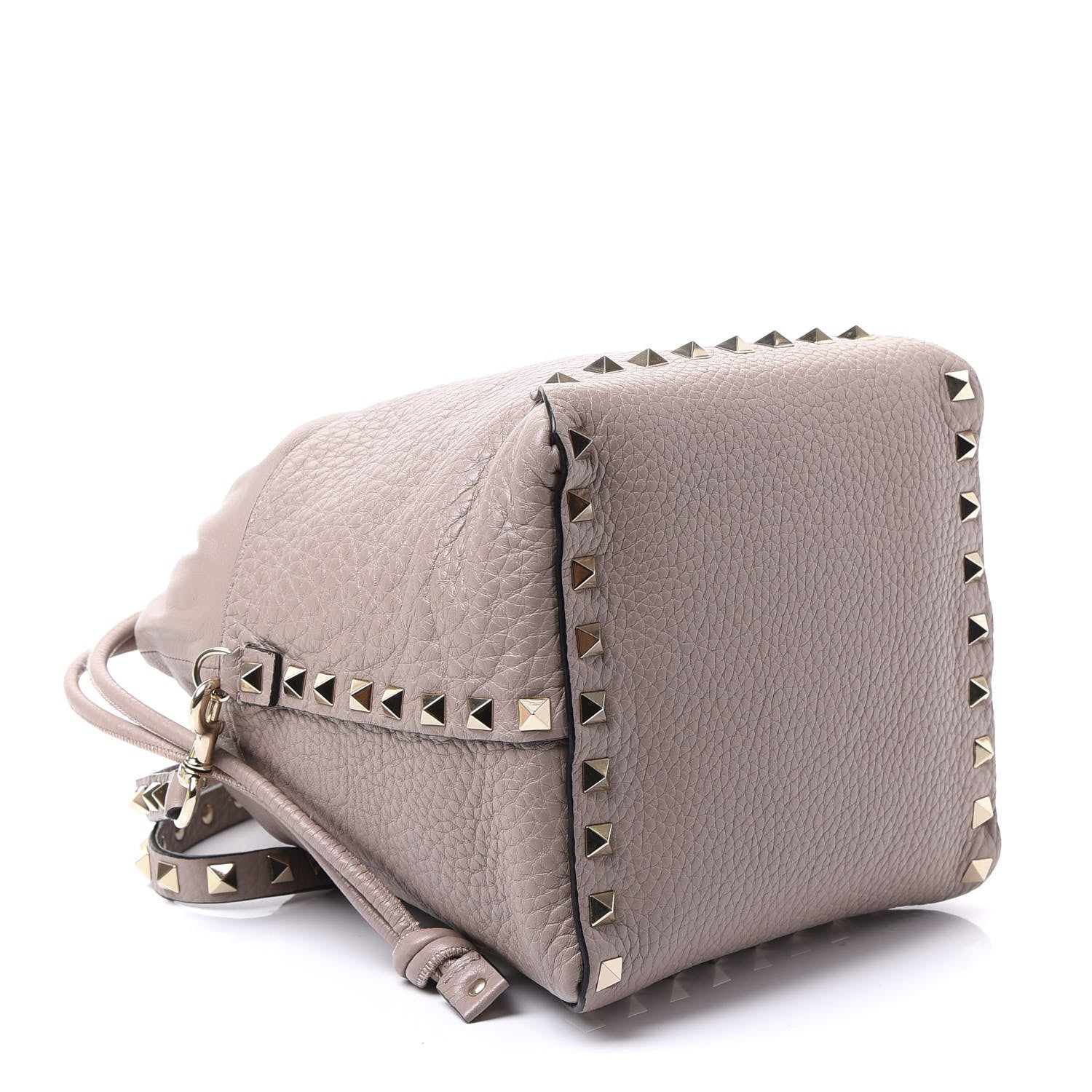 Valentino Garavani Grained Calfskin Rockstud Mini Bucket Bag Poudre 3 of 9