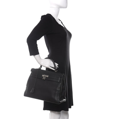 Hermes Taurillon Clemence Kelly Retourne 35 Black 2 of 10