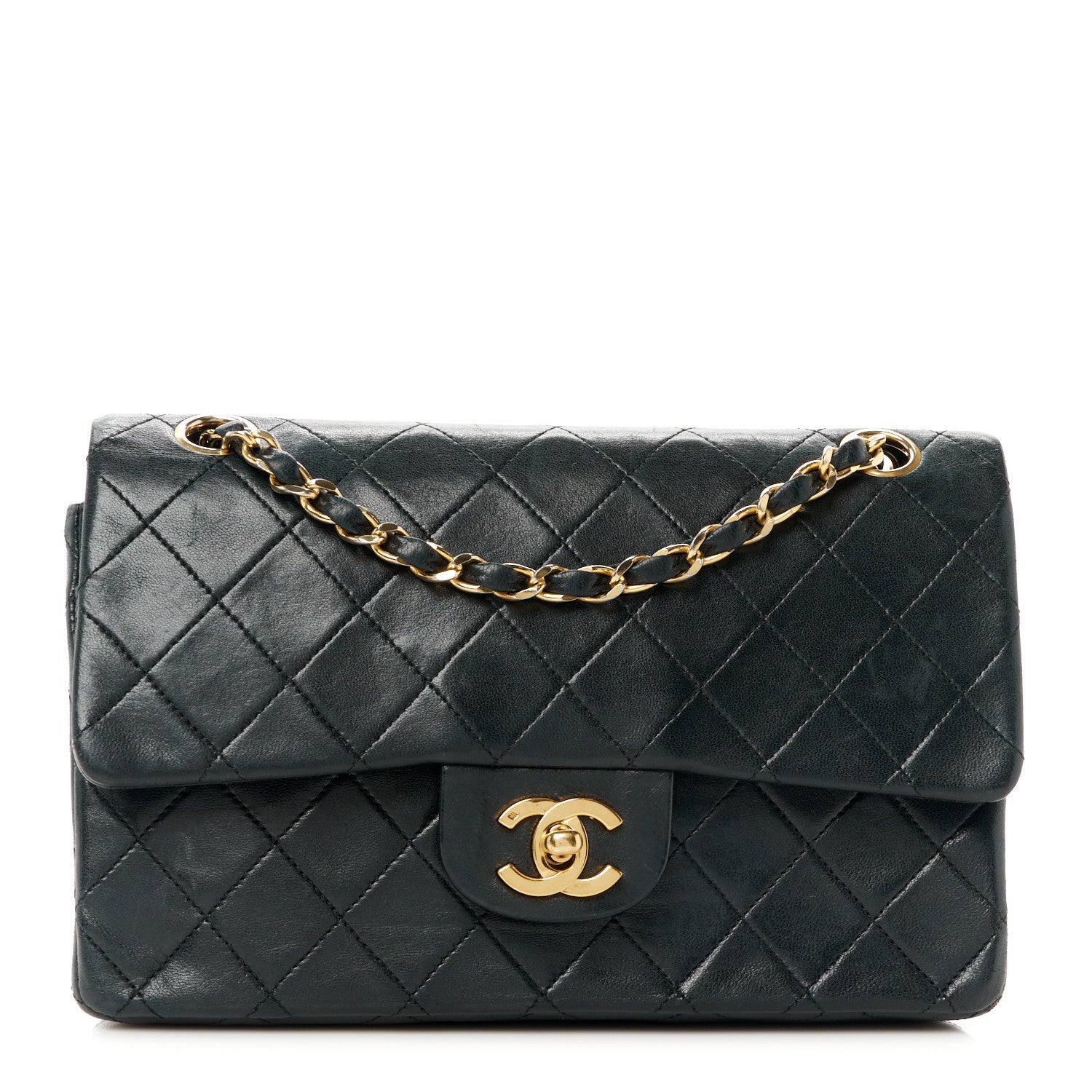 Chanel Lambskin Quilted Small Double Flap Black 1 of 12
