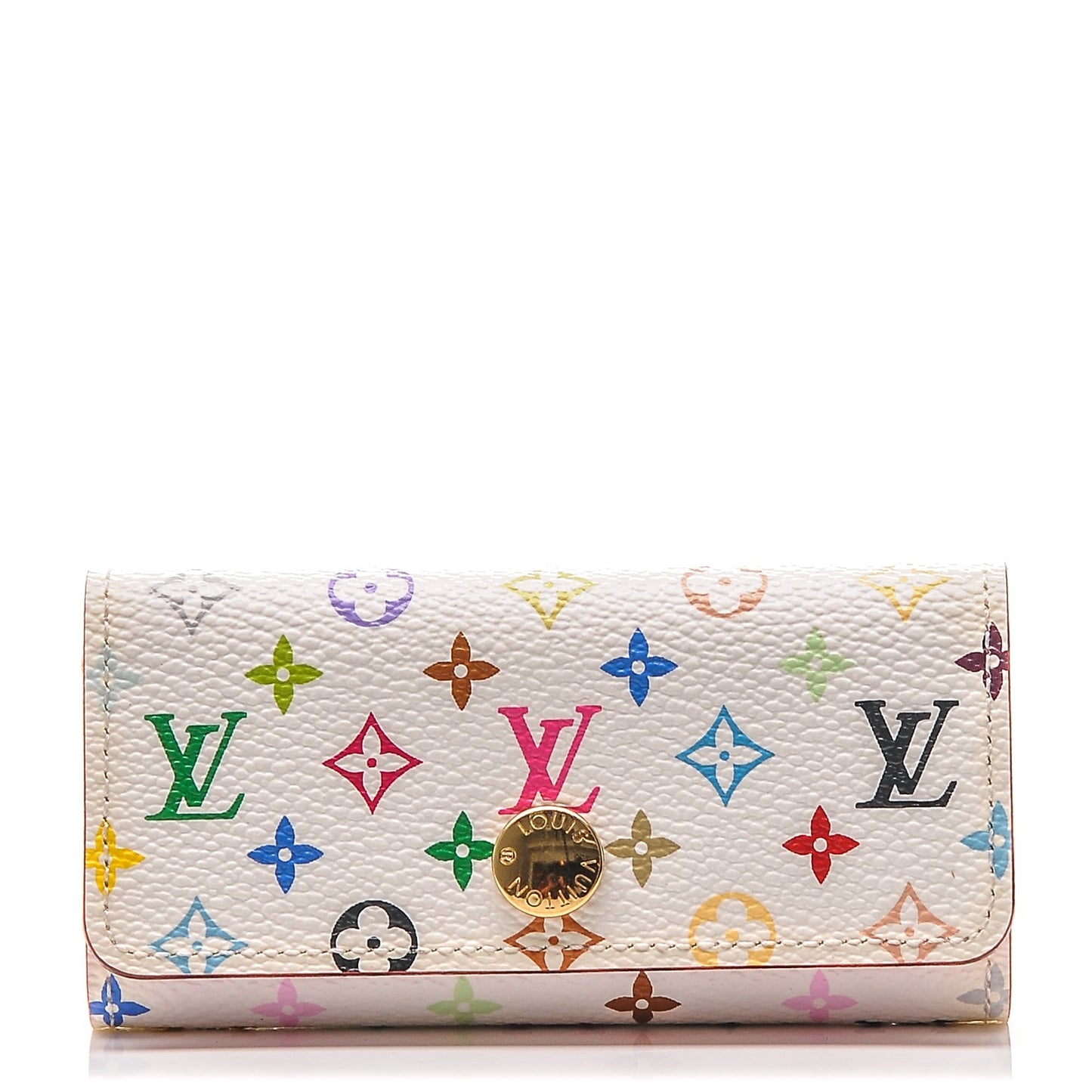 Monogram Multicolor Multicles 4 Key Holder White Litchi