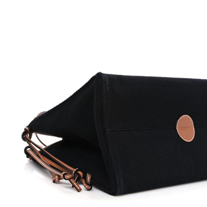 Loewe Canvas Calfskin Small Cushion Tote Black Tan 8 of 10