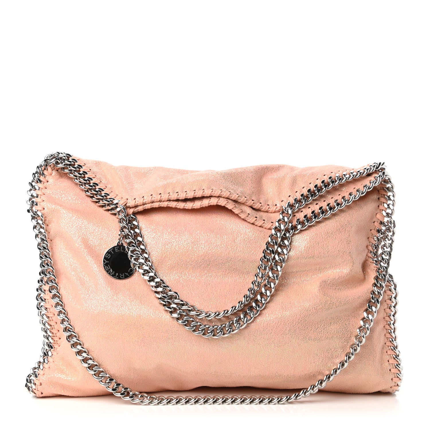 Stella McCartney Metallic Shaggy Deer Falabella Fold Over Tote Copper 1 of 11