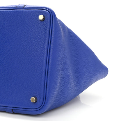 Hermes Taurillon Clemence Picotin Lock 18 PM Bleu Electrique 9 of 10