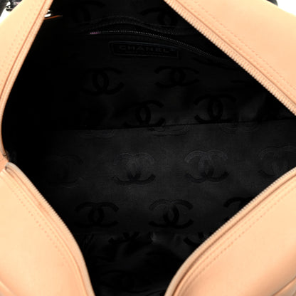 Chanel Calfskin Quilted Large Cambon Bowler Beige Black 5 of 13