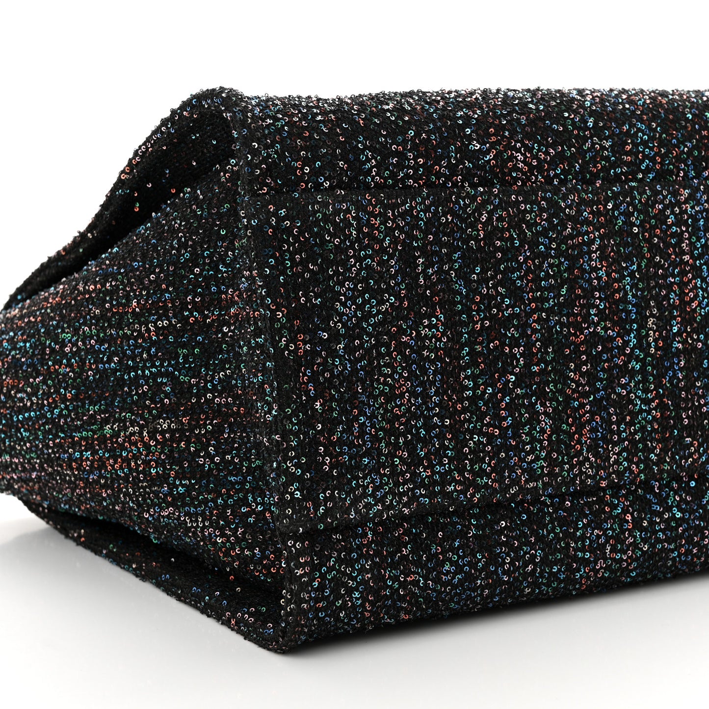 Viscose Sequins Medium Deauville Tote Black