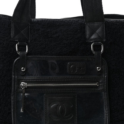 Chanel Terry Quilted CC Tote Black 10 of 10