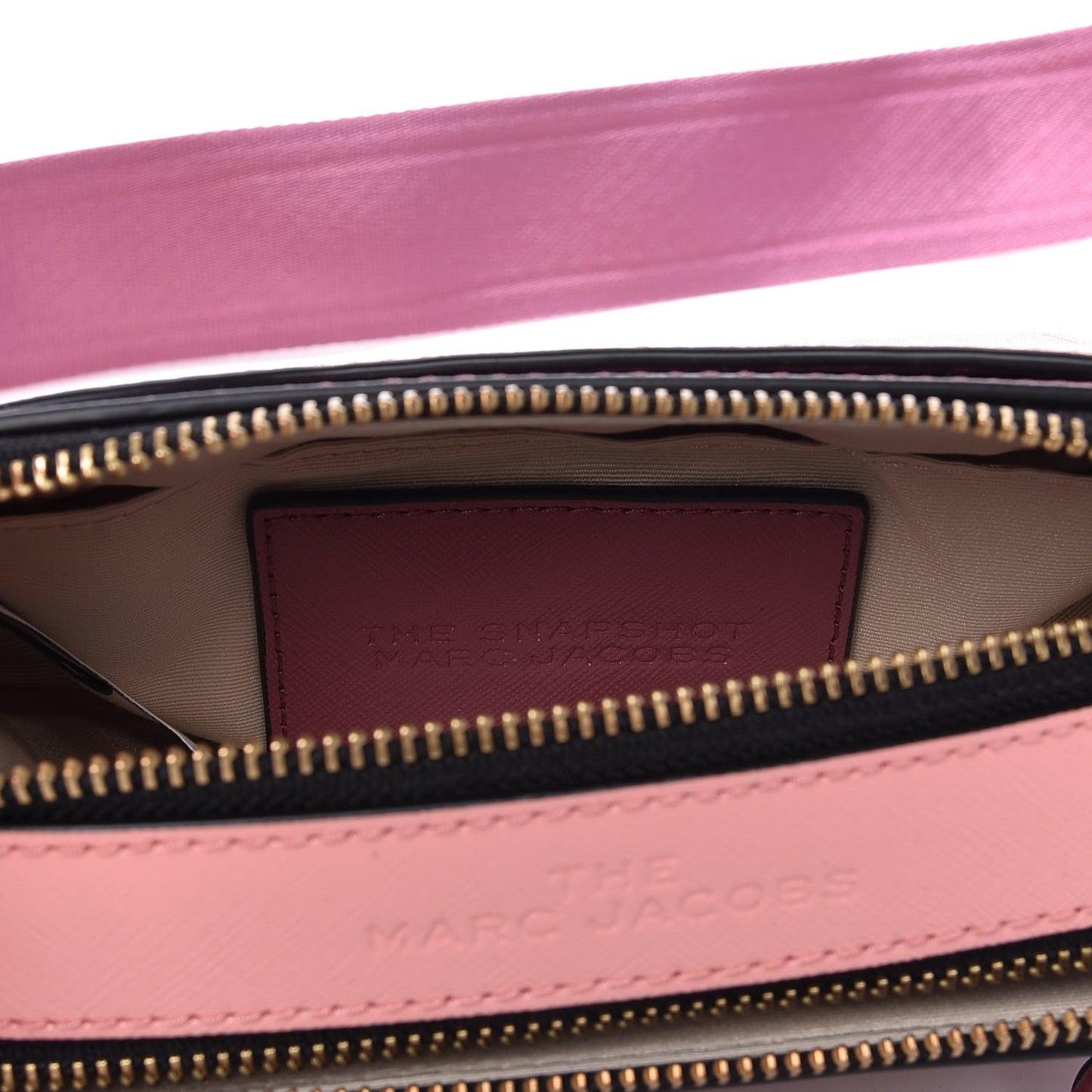 Saffiano Small Snapshot Camera Bag Pink