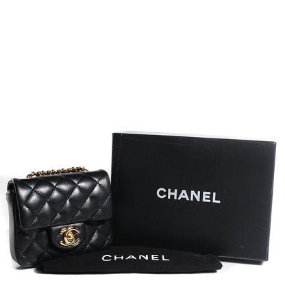 Chanel Lambskin Quilted Mini Square Flap Black 5 of 9