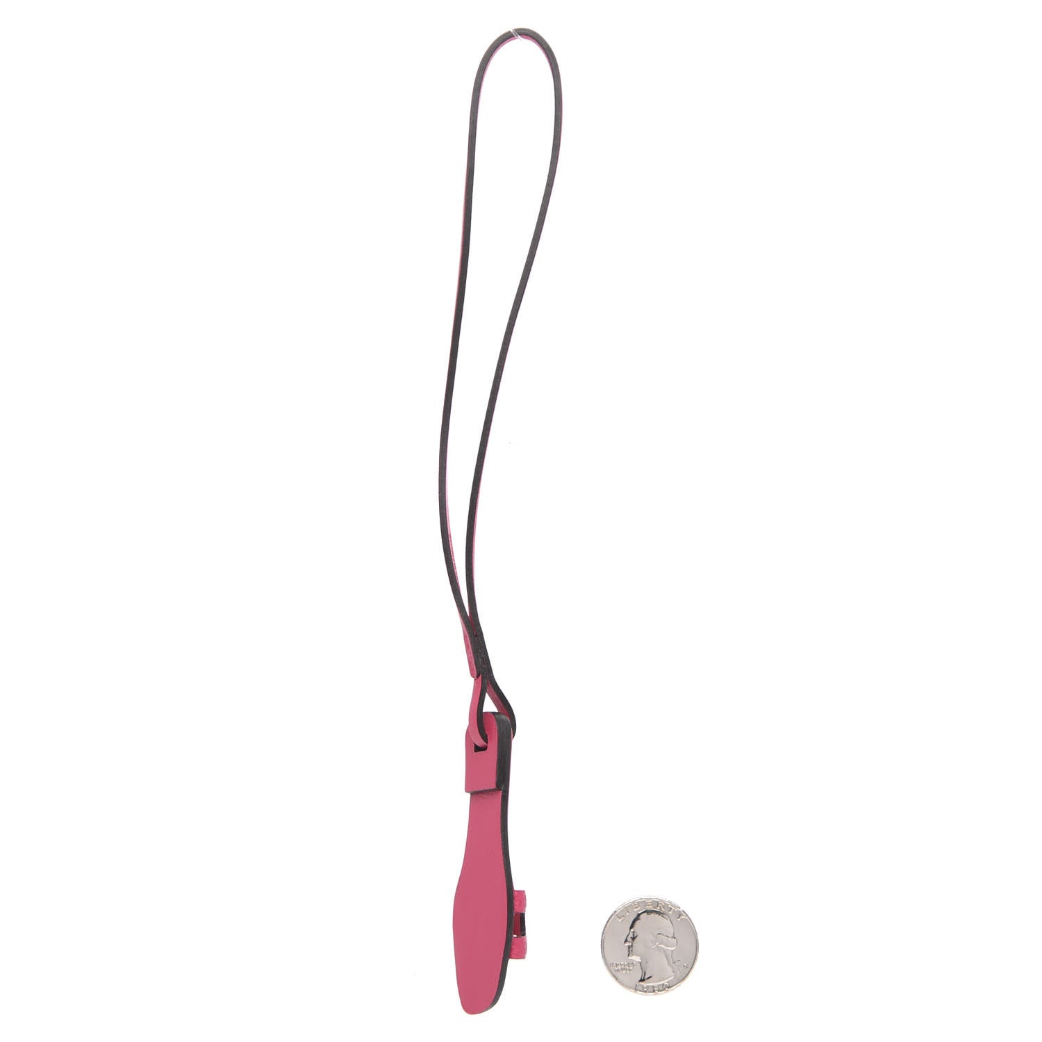Hermes Epsom Butler Calfskin Hunter Oran Nano Bag Charm Rose Mexico 2 of 4