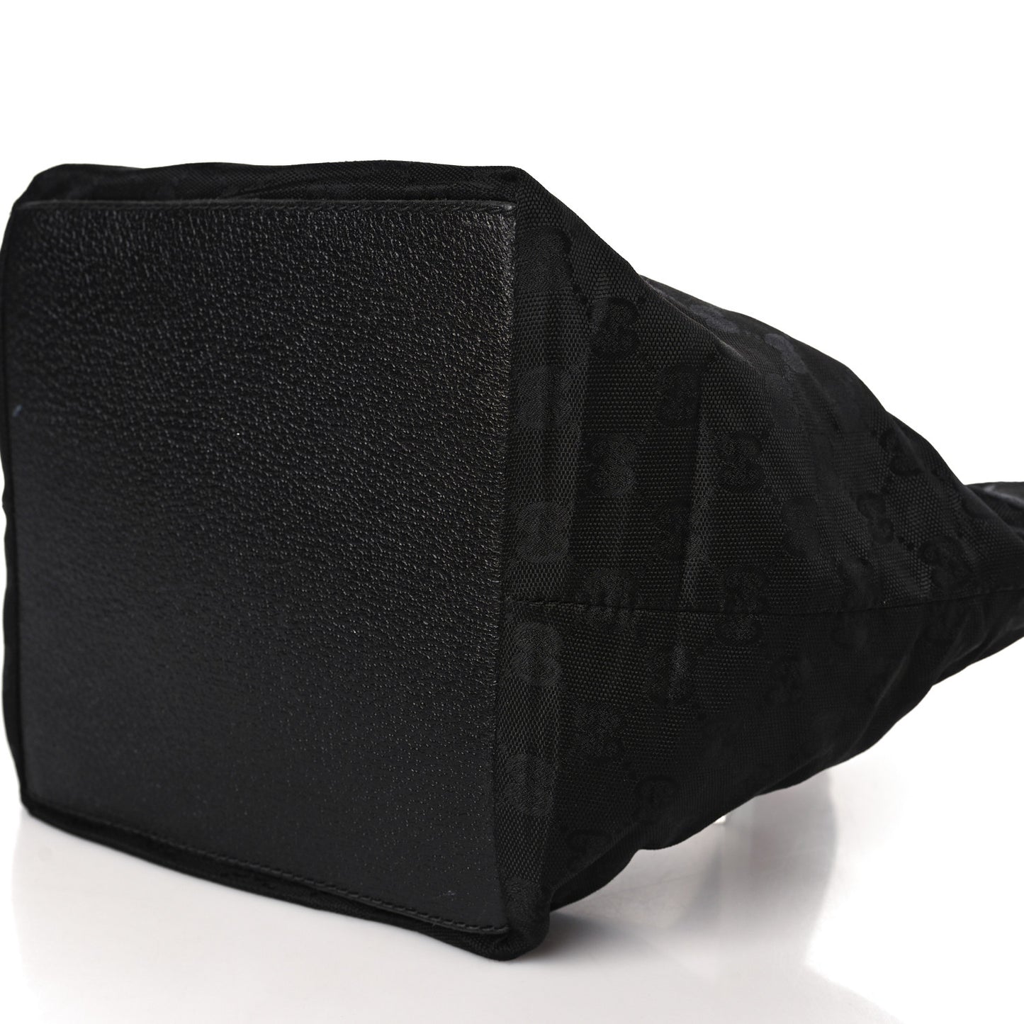 GG Monogram Small Web Handle Bucket Tote Black